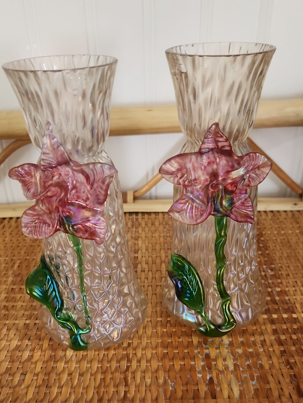 2 Czech Bohemian Vases